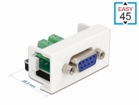 Delock Easy 45 Module D-Sub 9 pin female to 10 pin Terminal Block 22.5 x 45 mm