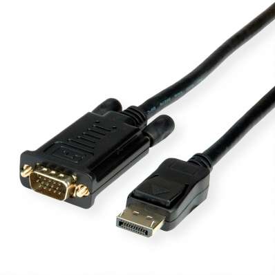 VALUE Cable DisplayPort - VGA, M / M, black, 1.5 m