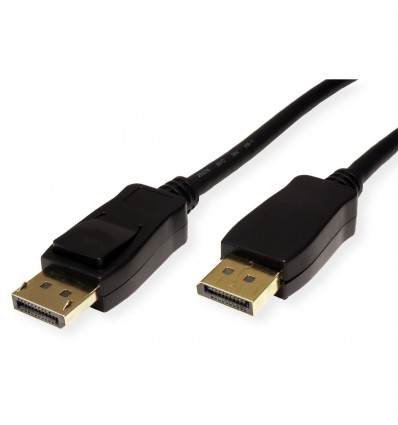 VALUE DisplayPort Cable, v1.4, DP-DP, M/M, black, 1.5 m