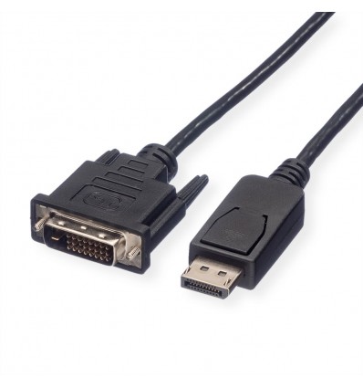ROLINE DisplayPort Cable, DP-DVI (24+1), M/M, 1.0 m