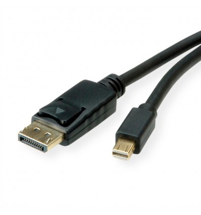 ROLINE Mini DisplayPort Cable, v1.3/v1.4, mDP-DP, M/M, black, 1.0 m