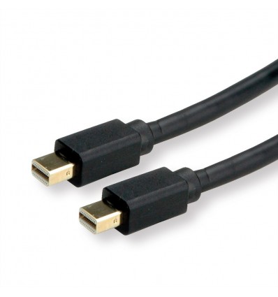 ROLINE Mini DisplayPort Cable, v1.3/v1.4, mDP-mDP, M/M, black, 2.0 m