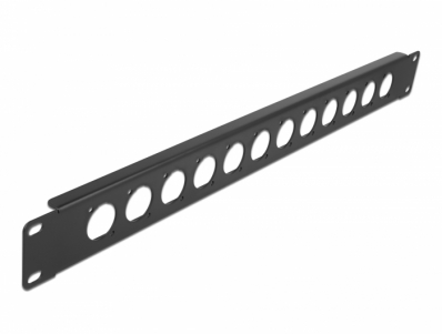 Delock 19″ D-Type Patch Panel 12 Port black