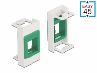 Delock Easy 45 Module Keystone Holder 22.5 x 45 mm, white / green