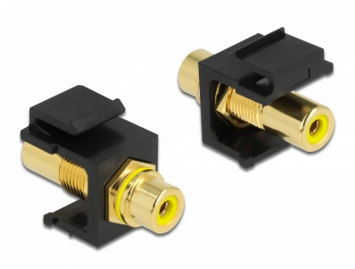 Delock Keystone Module RCA female > RCA female gold plated yellow / black