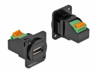Delock D-Type Module USB 2.0 Type-A female to terminal block