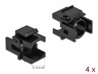 Delock Keystone cover black with 12.5 mm hole 4 pieces