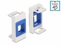 Delock Easy 45 Module Keystone Holder 22.5 x 45 mm, white / blue