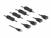 Delock Cable USB Type-A male to 4 x USB Type-A female with switch 1 m