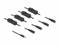 Delock Cable DC 5.5 x 2.1 mm male to 4 x DC female with switch 1 m