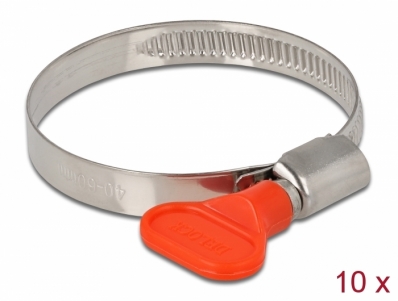 Delock Butterfly Hose Clamp 40 - 60 mm 10 pieces