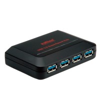 ROLINE USB 3.0 Hub, 4 Ports, with Power Supply
