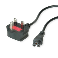 VALUE UK Power Cable, straight Compaq Connector, 3A, black, 1.8 m