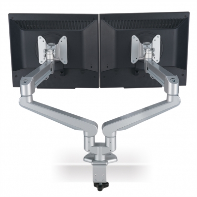 ROLINE Dual LCD Monitor Stand Pneumatic, Desk Clamp, Pivot, 2 Joints