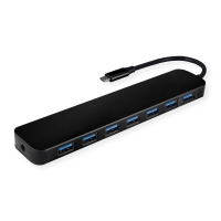 VALUE USB 3.2 Gen 1 Hub, 7 Ports, Type C connection cable, with Power Supply