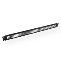 Value 19” Rack Front Ventilation Panel, 1U, Metal, RAL 9005 black
