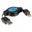 VALUE USB 2.0 Retractable Cable, Type A M - Type B M, 1.2 m