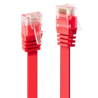 3m Cat.6 U/UTP Flat Network Cable, Red