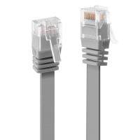 1m Cat.6 U/UTP Flat Network Cable, Grey