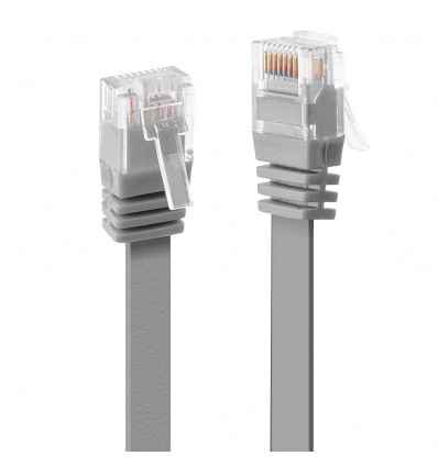 1m Cat.6 U/UTP Flat Network Cable, Grey