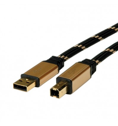 ROLINE GOLD USB 2.0 Cable, Type A-B 1.8 m