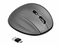 Delock Ergonomic optical 5-button 3 in 1 mouse 2.4 GHz and Bluetooth