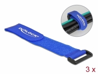 Delock Hook-and-loop cable tie with loop L 280 x W 38 mm blue 3 pieces