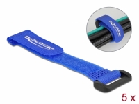 Delock Hook-and-loop cable tie with loop L 150 x W 20 mm blue 5 pieces