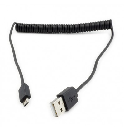 ROLINE USB 2.0 Spiral Cable, A - Micro B, M/M 1m