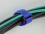Delock Hook-and-loop cable tie with Loop and Fastening Eyelet L 190 x W 25 mm blue 5 pieces