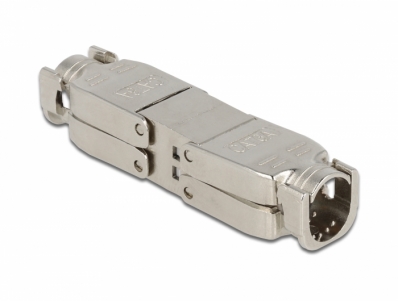 Delock Coupler for network cable Cat.6A STP toolfree