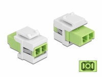 Delock Keystone Module LC Duplex female to LC Duplex female limegreen / white