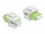 Delock Keystone Module LC Duplex female to LC Duplex female limegreen / white