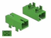 Delock Optic Fiber Coupler for PCB SC Simplex female to SC Simplex female Single-mode green