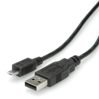 ROLINE USB 2.0 Cable, USB Type A M - Micro USB B M 1.8 m