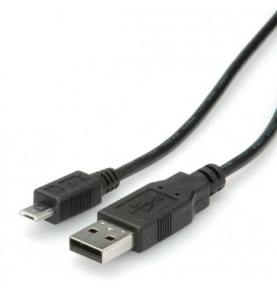 ROLINE USB 2.0 Cable, USB Type A M - Micro USB B M 1.8 m