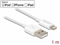 Delock USB data and power cable for iPhone™, iPad™, iPod™ white 1 m