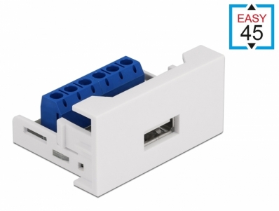 Delock Easy 45 Module USB 2.0 Type-A female to Terminal Block 22.5 x 45 mm