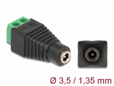 Delock Adapter DC 1.35 x 3.5 mm female > Terminal Block 2 pin