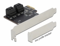 Delock 4 port SATA PCI Express x1 Card - Low Profile Form Factor