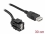Delock Keystone Module USB 2.0 A female 250° > USB 2.0 A female with cable black