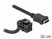 Delock Keystone Module HDMI female 110° - HDMI female with cable black