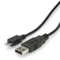 ROLINE USB 2.0 Cable, USB Type A M - Micro USB B M 0.8 m