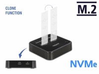 Delock M.2 Docking Station for 2 x M.2 NVMe PCIe SSD with Clone function