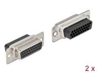 Delock D-Sub HD 26 pin crimp female, metal, 2 pieces