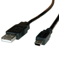 ROLINE USB 2.0 Cable, Type A - 5-Pin Mini 0.8 m
