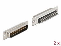 Delock D-Sub HD 44 pin male metal, solder version, 2 pieces