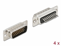 Delock D-Sub HD 26 pin male metal, solder version, 4 pieces