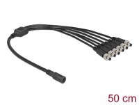Delock DC Splitter Cable 5.5 x 2.1 mm 1 x female to 6 x male screwable