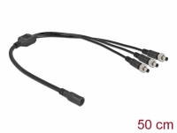 Delock DC Splitter Cable 5.5 x 2.1 mm 1 x female to 3 x male screwable